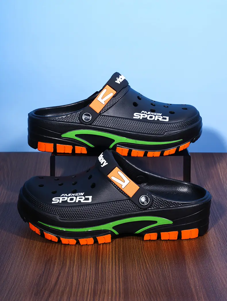 (Cross-border trading), fashionable lightweight sandals, summer trend Crocs-style slippers, beach casual footwear, closed toe, suitable for outdoor we — chobi 18