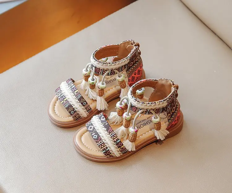 Ethnic sandals, fashionable children's beach footwear, ethnic style, western style, summer 2024 — chobi 12