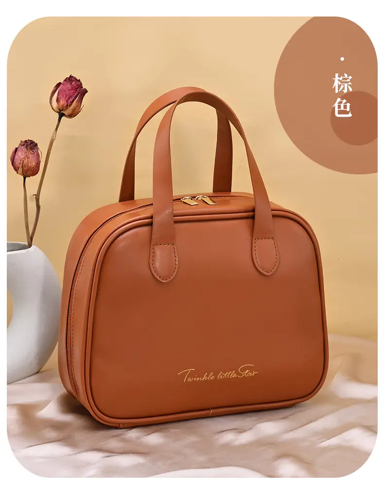 High quality capacious brand handheld big cosmetic bag, polyurethane travel bag, high-quality style — chobi 10