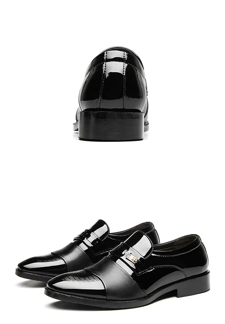 Men's winter classic suit jacket, insulated slip-ons, universal casual wedding shoes, plus size — chobi 23