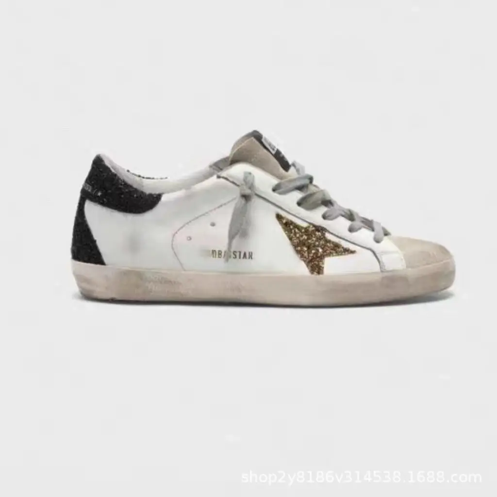 Korean version 2025 new SUPERSTAR genuine leather old retro small dirty shoes women's inner heightening star shoes dirty shoes — chobi 6
