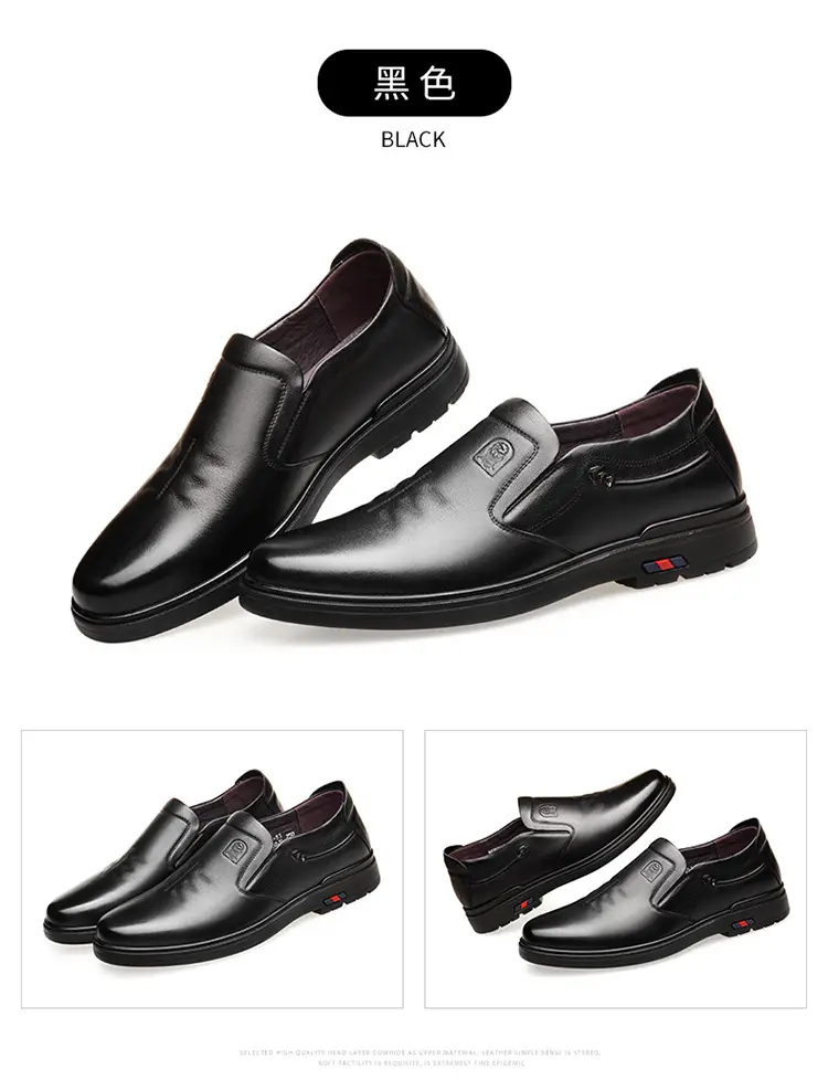 Men's comfortable human head, shoes made of soft leather, breathable loafers, cowhide, soft sole — chobi 22