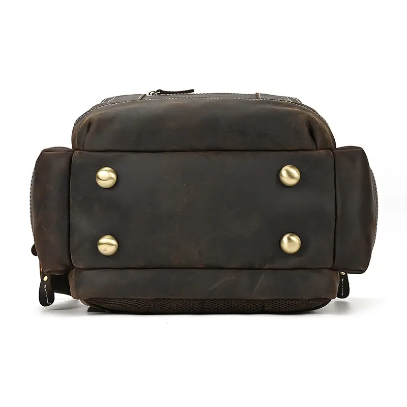 Leather backpack, men's capacious travel bag, one-shoulder bag — chobi 17
