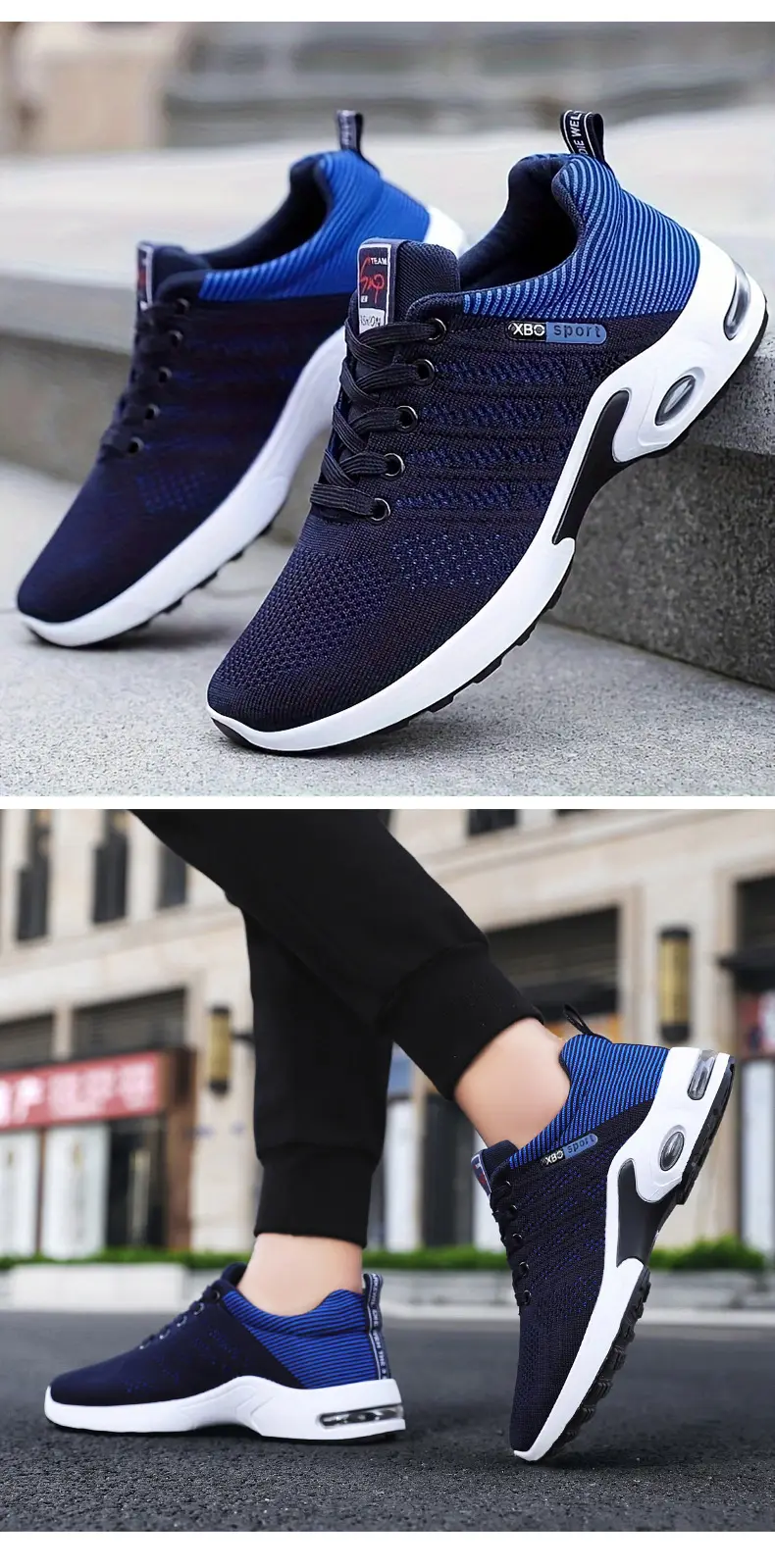 (Cross-border trading), sneakers, breathable trend casual footwear, universal soft heel, European style, plus size, made with flyknit technology — chobi 30