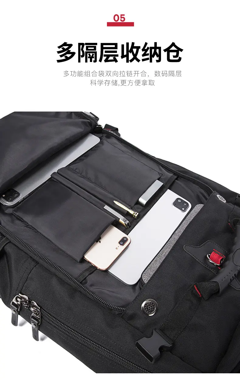 Backpack, capacious luggage universal travel bag for hiking, oxford cloth — chobi 15