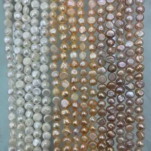 Organic accessory from pearl, accessories, necklace, 8-9mm, DIY — chobi 9