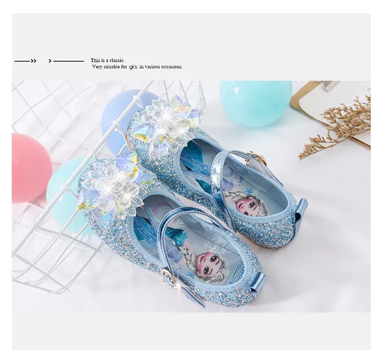 Fashionable demi-season children's shoes flat, princess style, soft sole — chobi 14