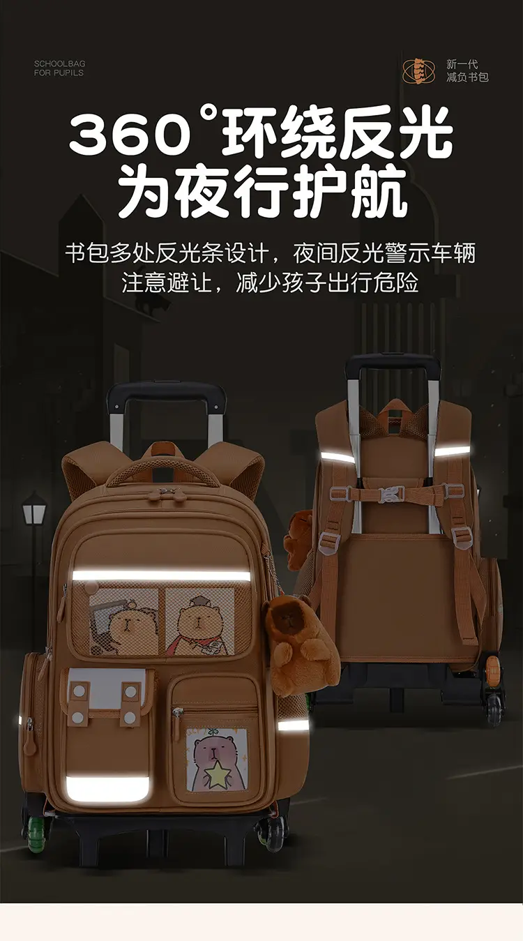 (Wholesale), cartoon suitcase, capacious backpack, children's school bag — chobi 13