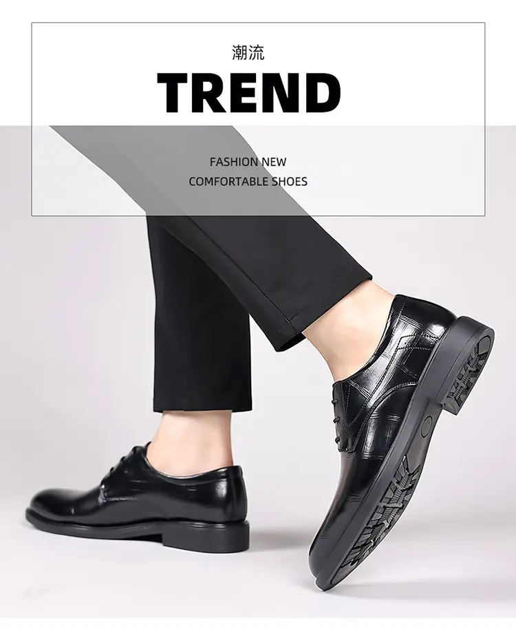 Men's autumn classic suit jacket English style, shoes pointed-toe for leisure, soft sole, genuine leather — chobi 10