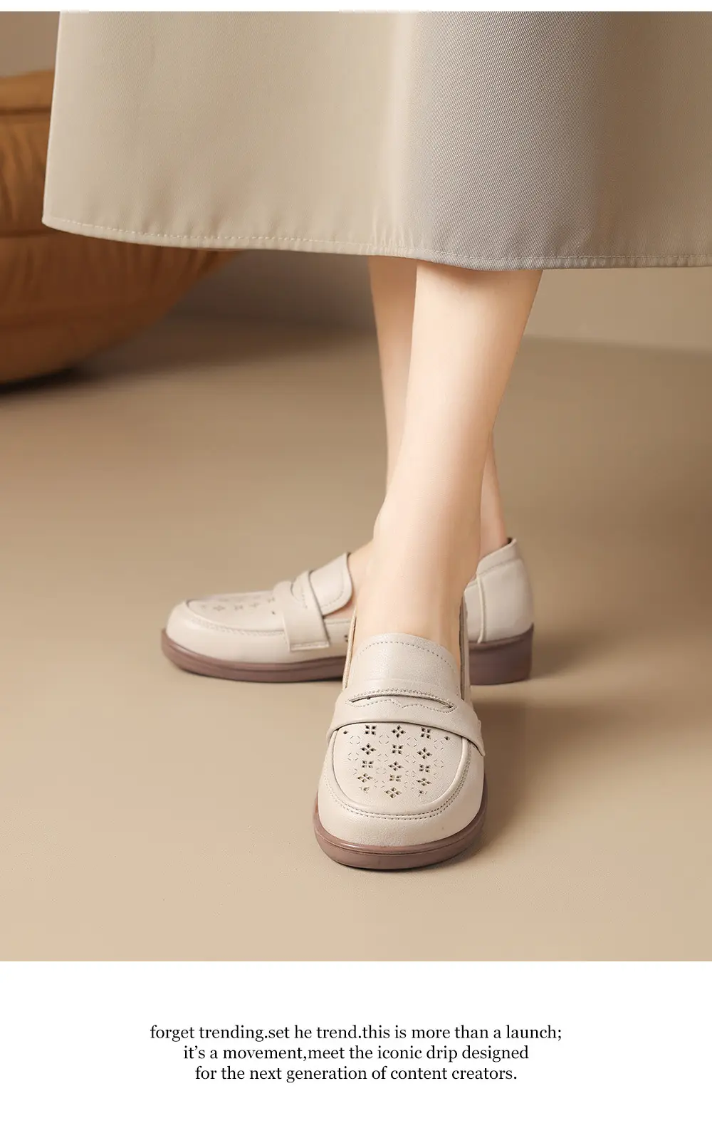 Loafers made of soft leather, comfortable “mom shoes” flat, casual footwear, Collection Year 2026, soft sole, easy to put on — chobi 11