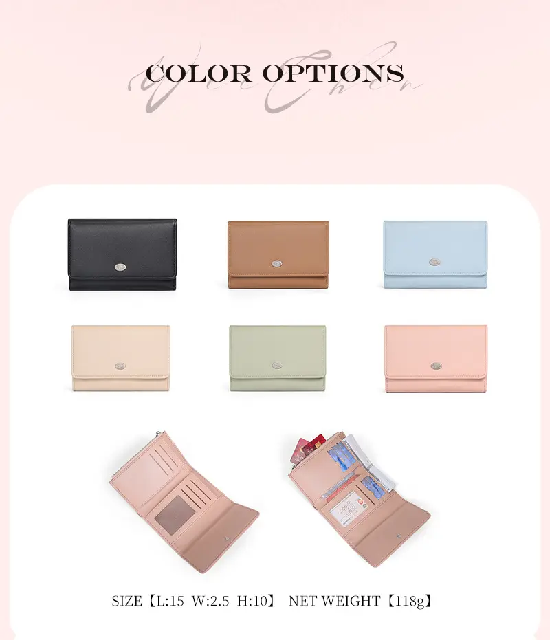 Wallet, long polyurethane capacious shoulder bag with zipper — chobi 12