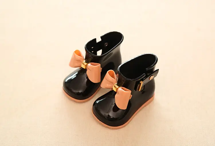 mini sed Children's bow rain boots baby rubber shoes cute rain boots girls fashion waterproof waterproof shoes rain boots a — chobi 26