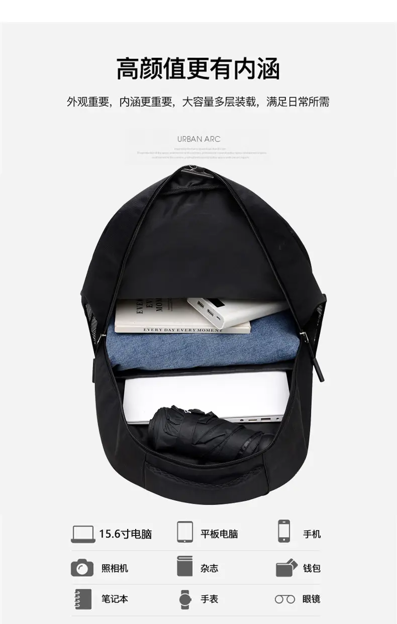 (Cross-border trading), casual backpack, laptop, travel bag, simple and elegant design, business version — chobi 6