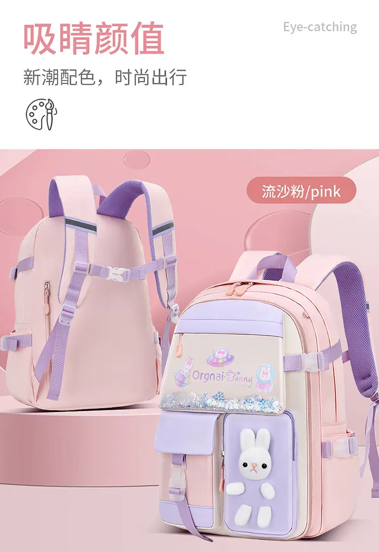 (Wholesale), school bag, capacious shoulder bag, water repellent children's backpack — chobi 17