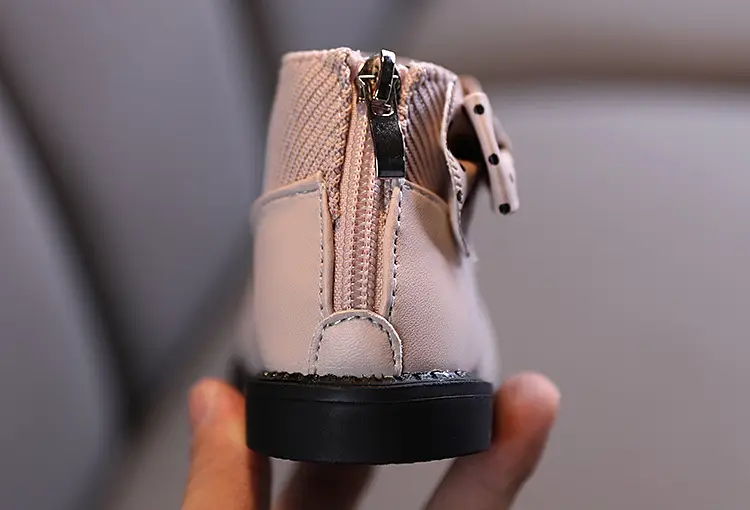 Children's cotton boots 2023 new winter children's shoes Korean style girls' soft sole leather boots baby versatile plus velvet Martin boots — chobi 14