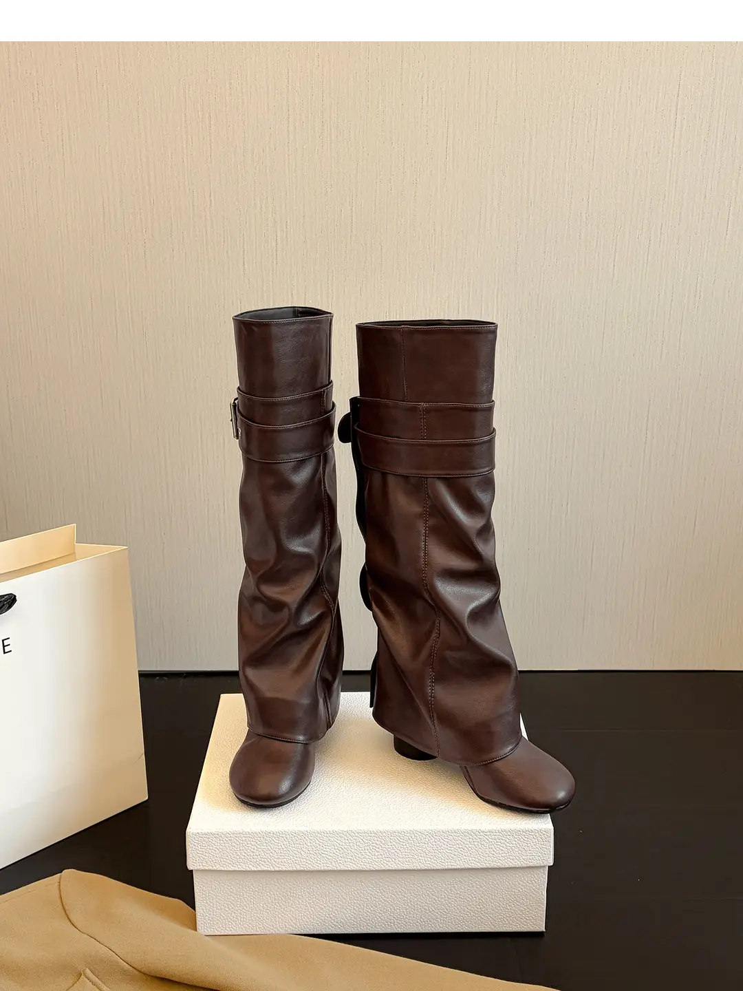 High boots, removable insulated trousers, can be worn in two ways, plus size, extra wide fit — chobi 33