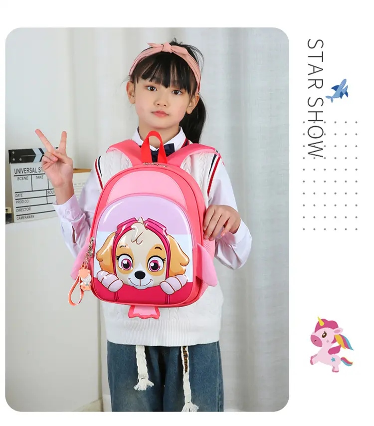 School bag for early age, cartoon backpack, card holder for men and women, 3-6 years — chobi 16