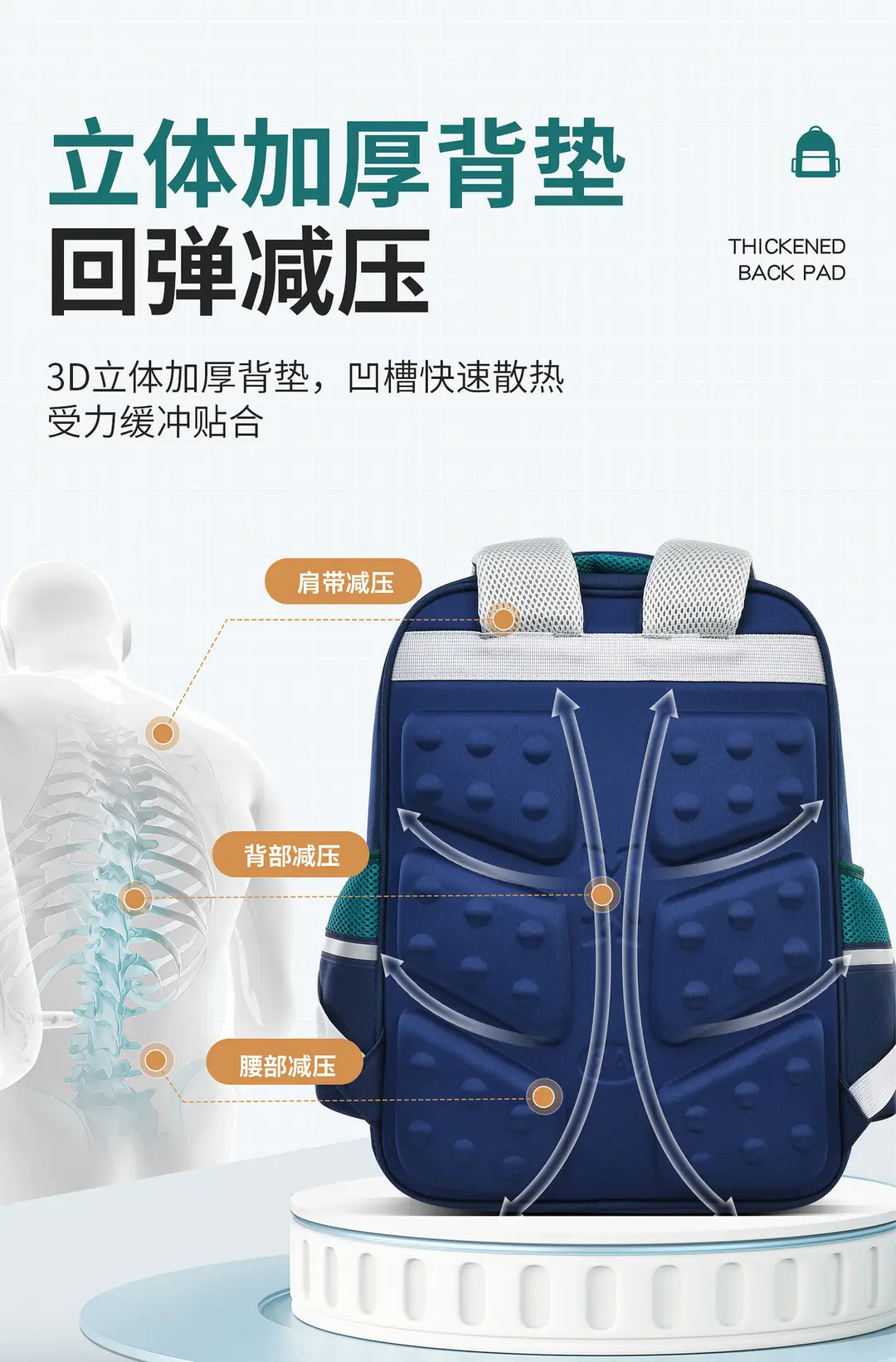 Children's ultra light school bag for men and women lightweight, 6-12 years, 1-3-6 years, spine protection — chobi 6