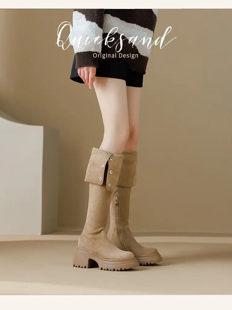 High boots platform heels, can be worn in two ways, ideal for wide feet, height increasing, extra wide fit, plus size — chobi 16