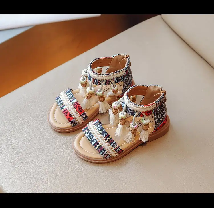 Ethnic sandals, fashionable children's beach footwear, ethnic style, western style, summer 2024 — chobi 13