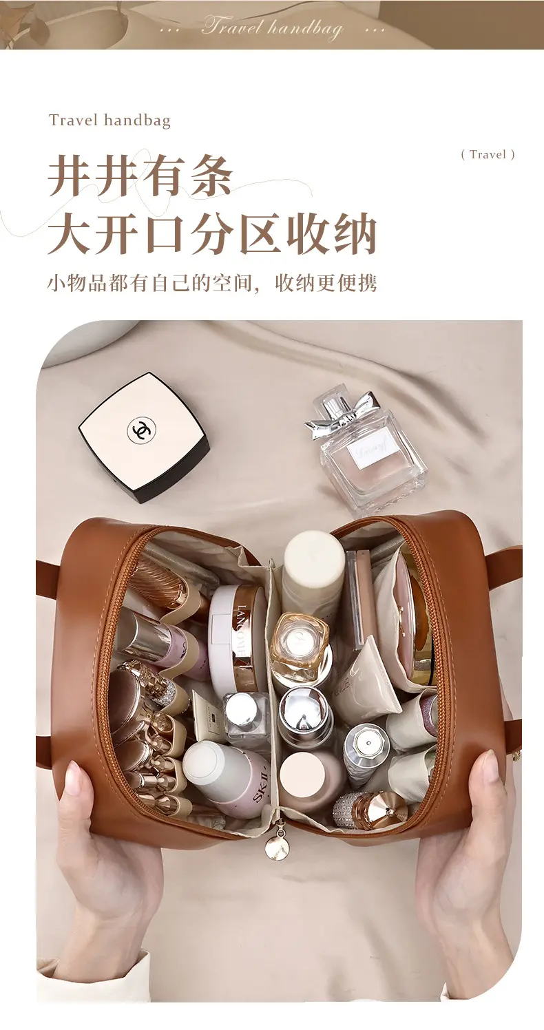 (Cross-border trading), capacious handheld cosmetic bag for traveling, cosmetic brush, organizer bag, high-quality style — chobi 3