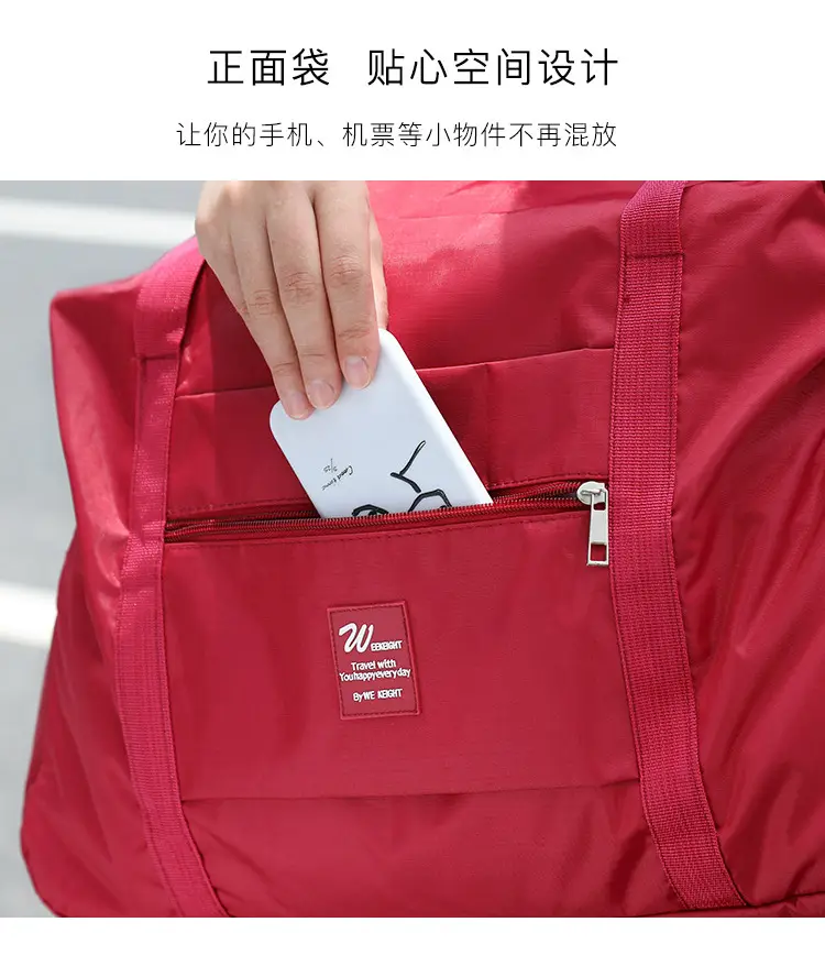 Foldable waterproof storage bag for traveling, handheld capacious suitcase, travel bag — chobi 10