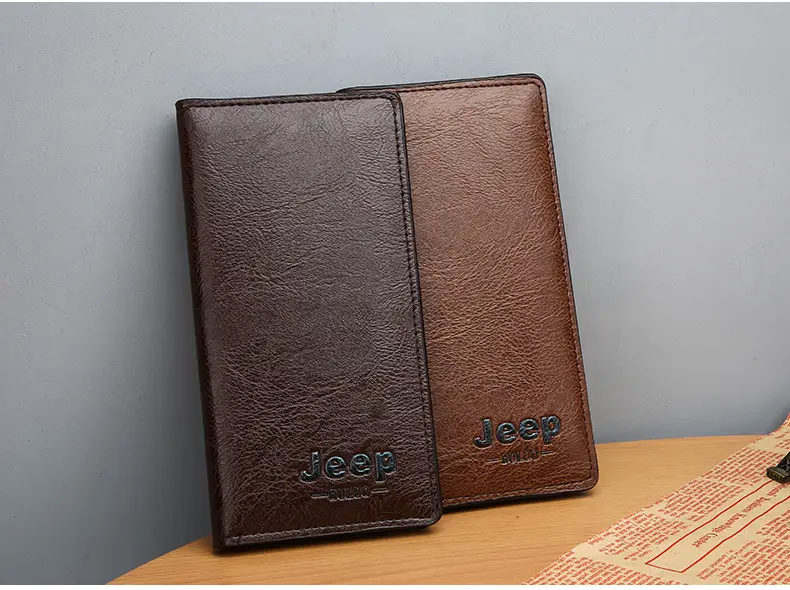 (Cross-border trading), jeep, men's long wallet, card holder, retro solid color bag — chobi 27