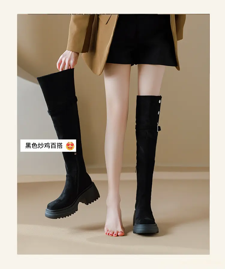 High boots platform heels, can be worn in two ways, ideal for wide feet, height increasing, extra wide fit, plus size — chobi 7