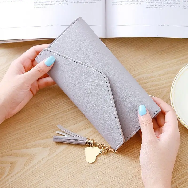 Wallet, shoulder bag, long small clutch bag, cute fresh card holder, Korean style — chobi 15