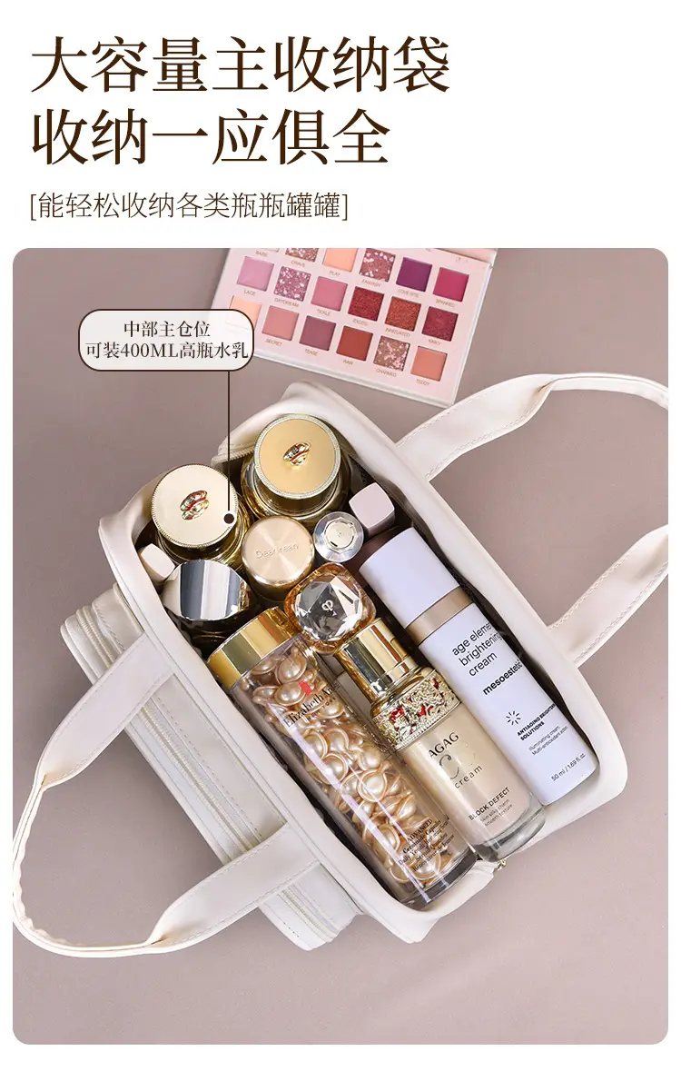 (Cross-border trading), capacious cosmetic bag, handheld organizer bag for traveling — chobi 4