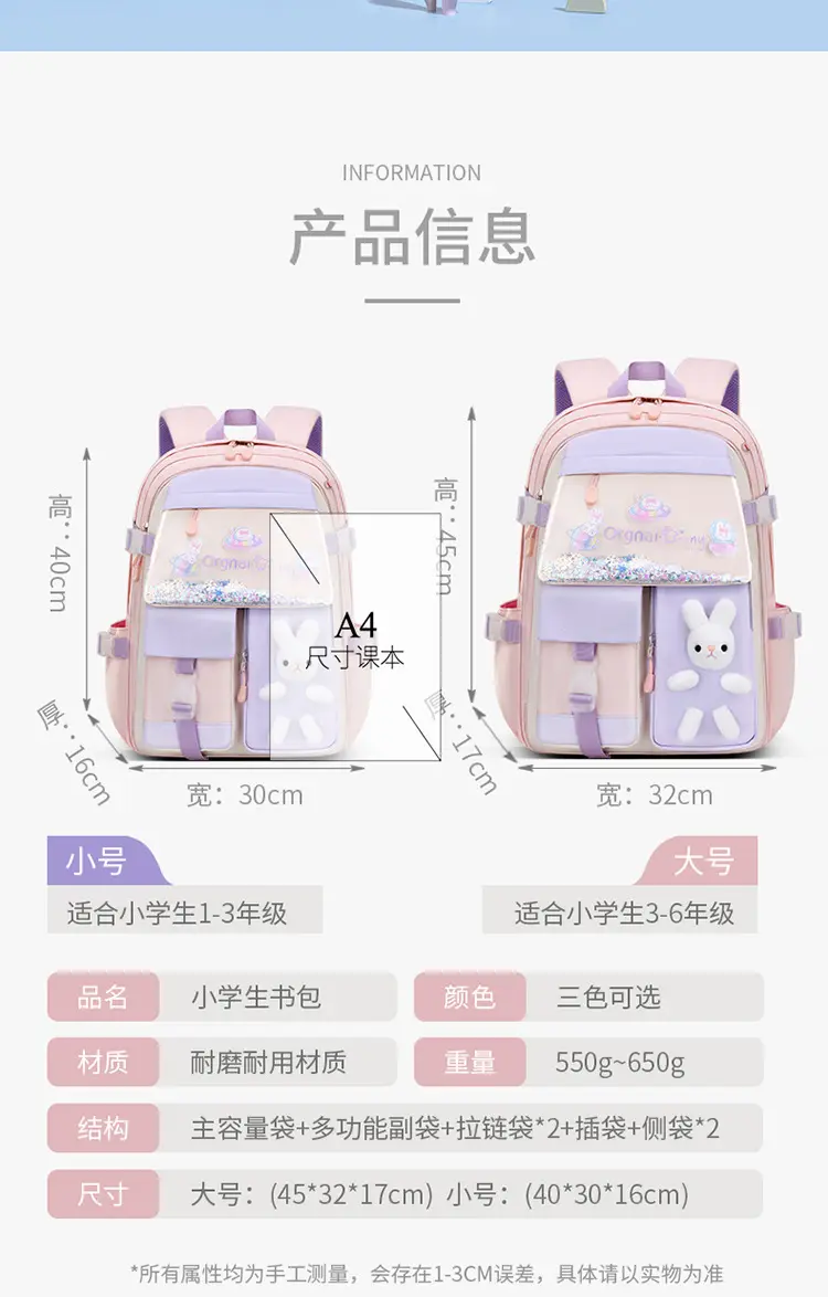 (Wholesale), school bag, capacious shoulder bag, water repellent children's backpack — chobi 3