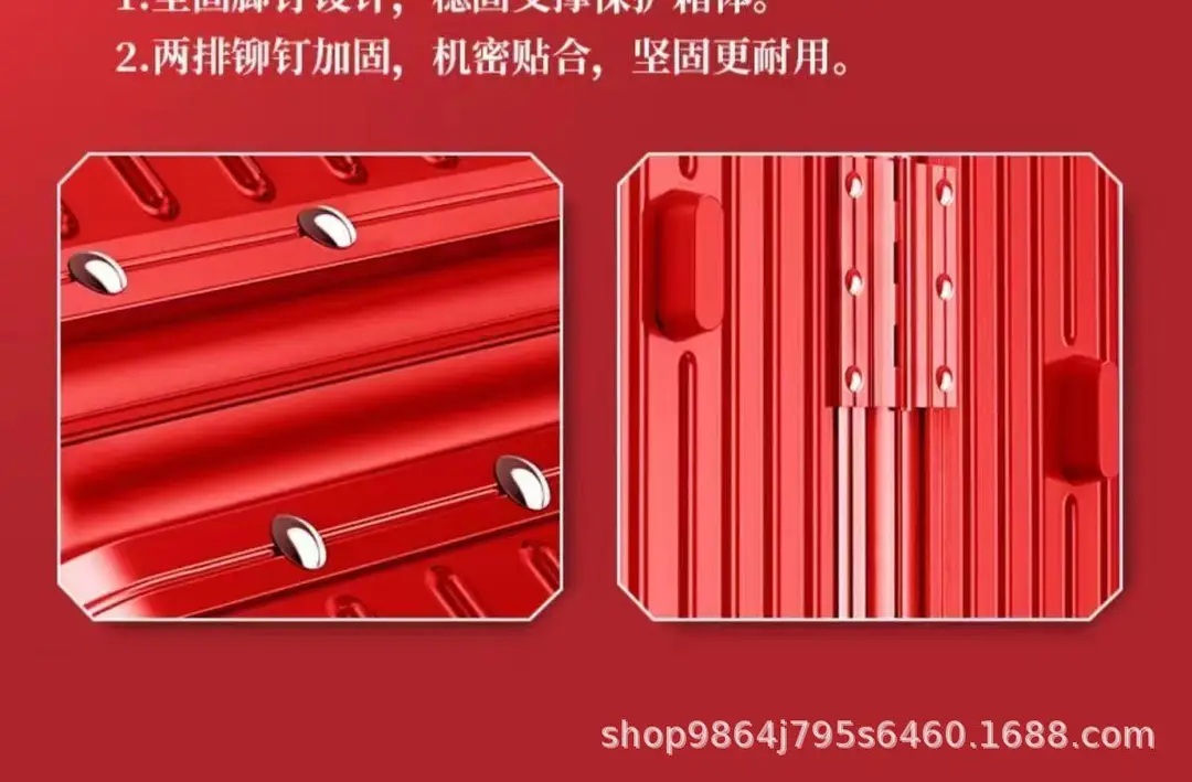 Red suitcase for bride, 26 inch, 28 inch — chobi 12
