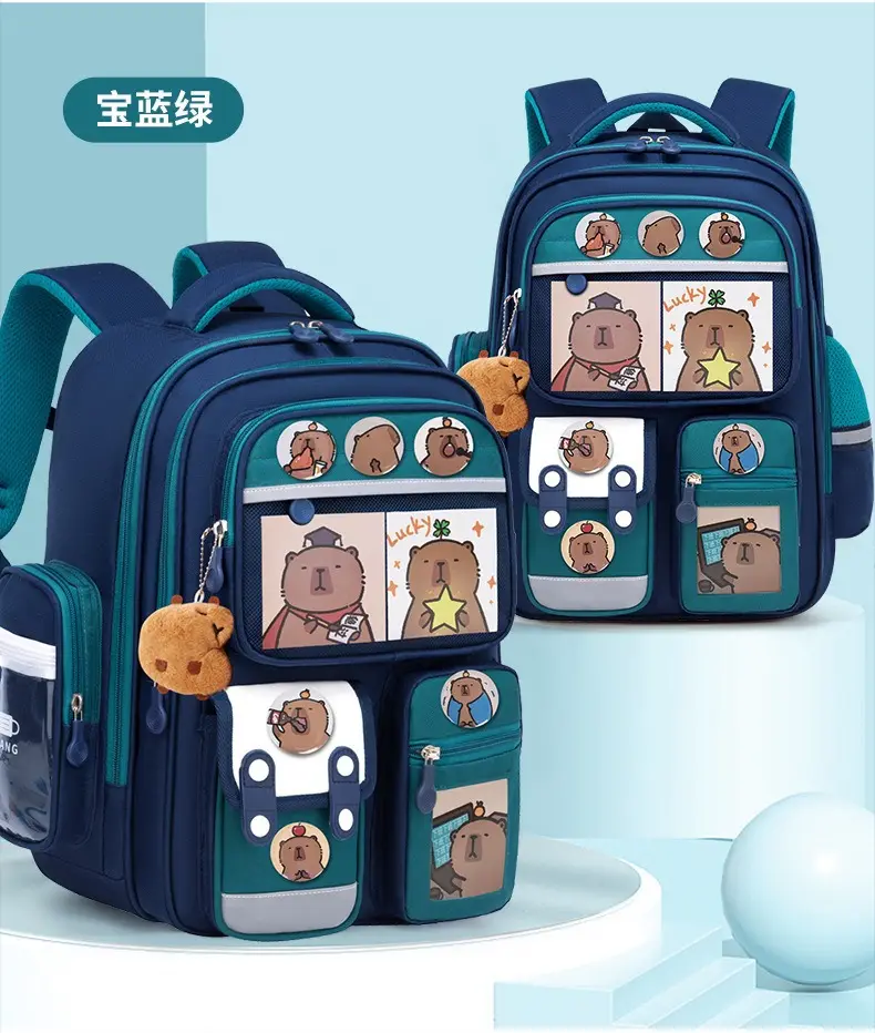 School bag, cartoon capacious backpack lightweight, 1-3-6 years, spine protection — chobi 19