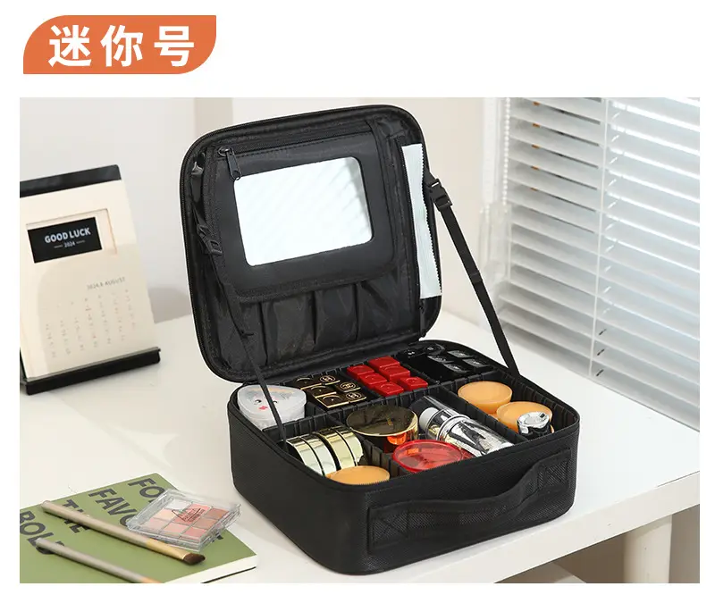 Capacious cosmetic bag, handheld shoulder bag for traveling, brand organizer bag for manicure — chobi 23