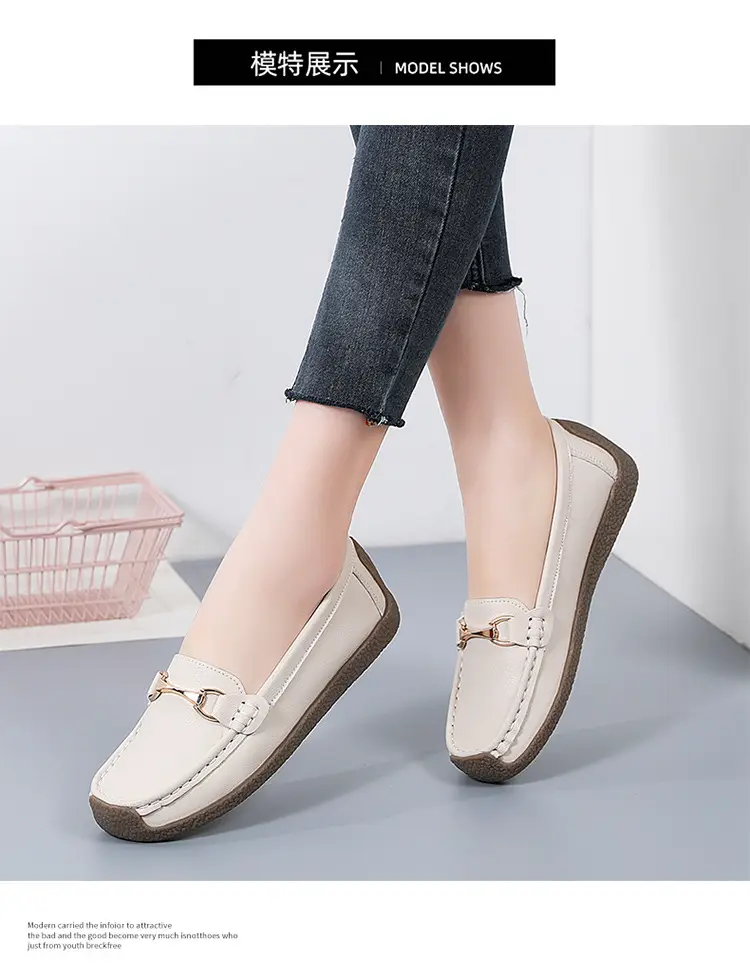 Comfortable universal “mom shoes” for summer and autumn, non-slip loafers wedge heel for work and office, non-slip sole, work shoes — chobi 13