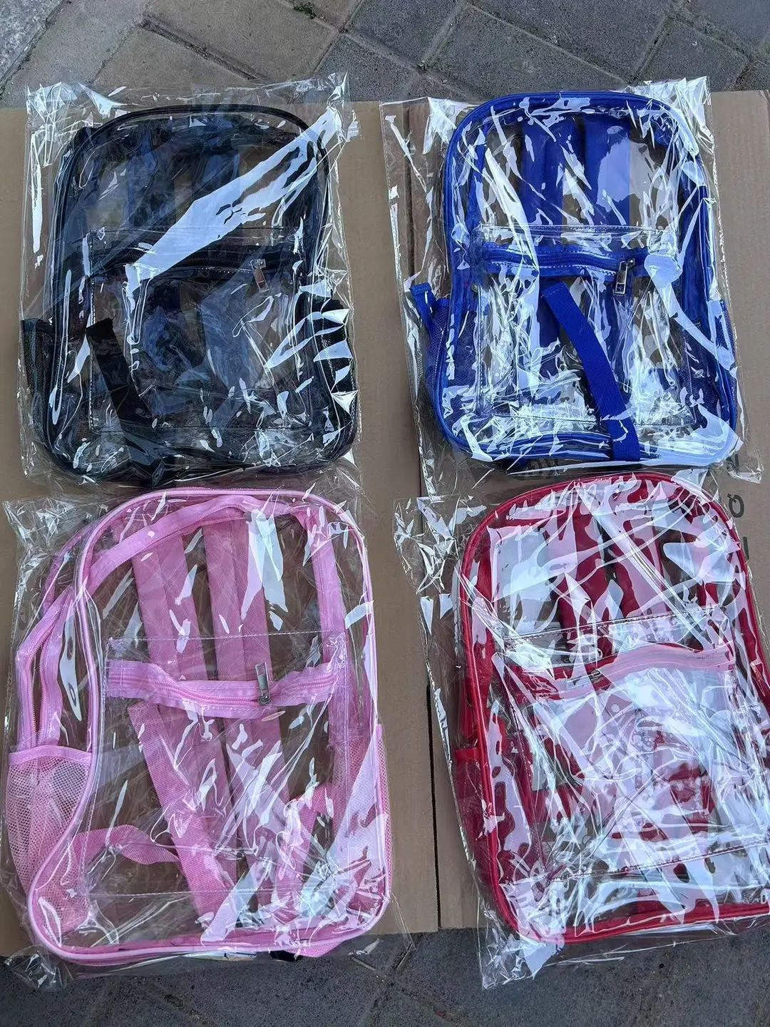 Transparent backpack PVC, capacious travel school bag for traveling — chobi 19