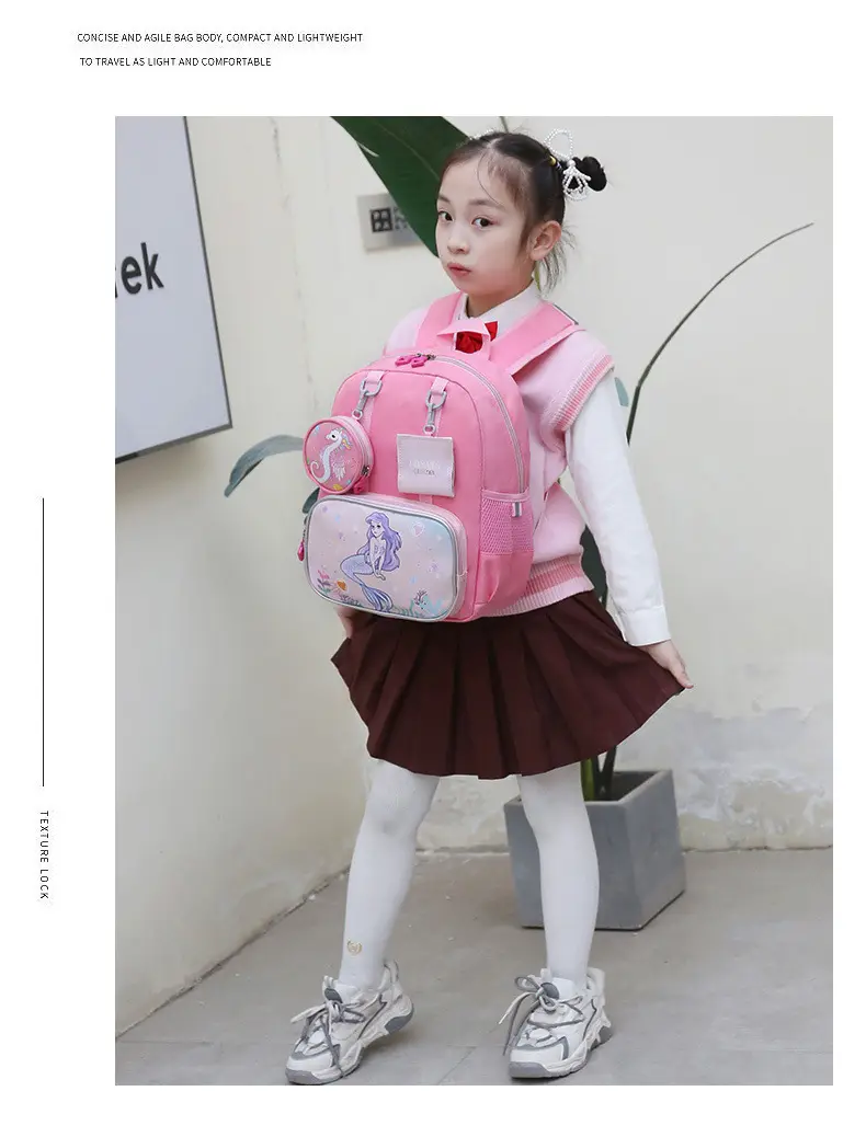 School bag for kindergarten, cartoon backpack for students, purse, card holder, pony, Spiderman — chobi 36
