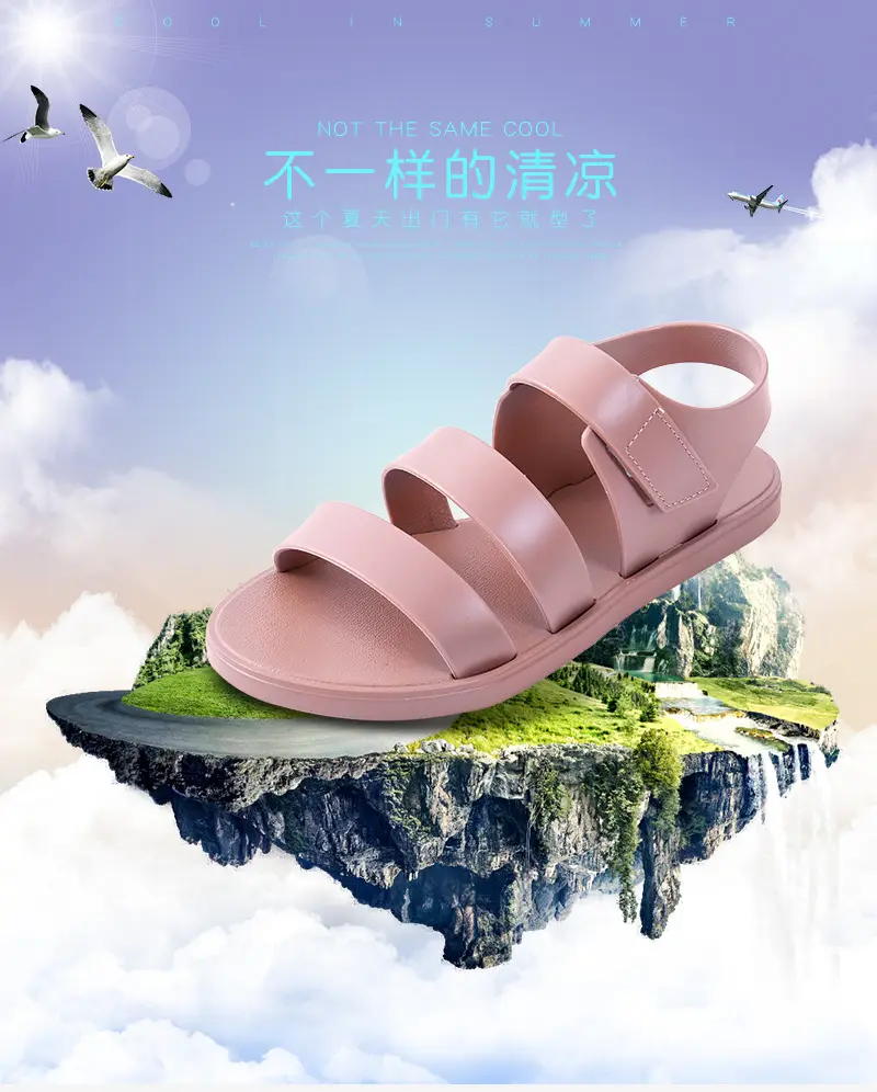 Women's sports sandals, lightweight breathable universal mule with velcro for students flat, suitable for spring and autumn — chobi 1