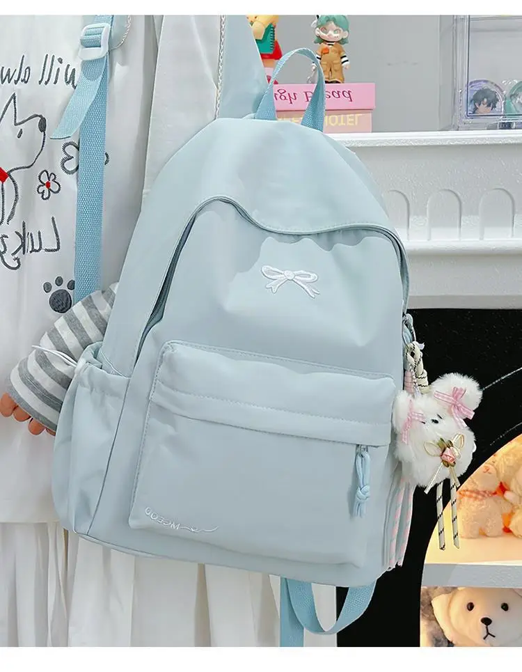 Backpack, Japanese universal capacious fresh shoulder bag, for secondary school — chobi 33