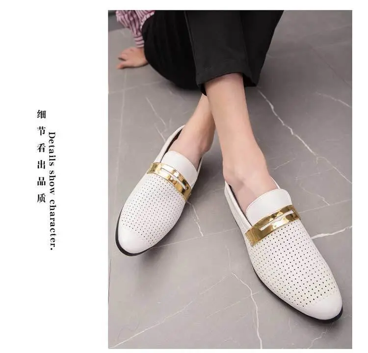 Men's white summer breathable shoes, height increasing, Korean style — chobi 11