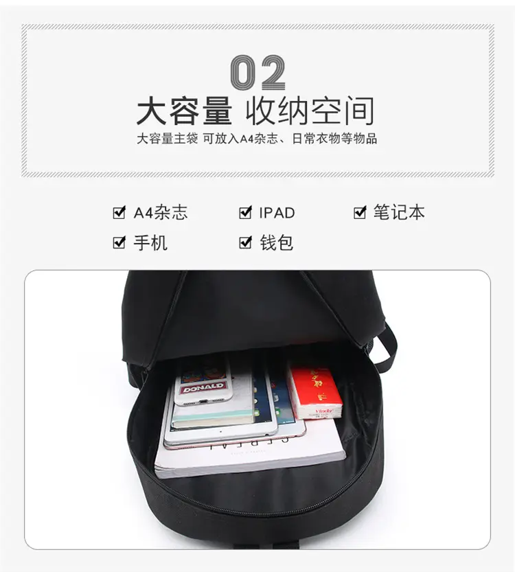 (Cross-border trading), football backpack, set, cartoon school bag, 3 piece set — chobi 2