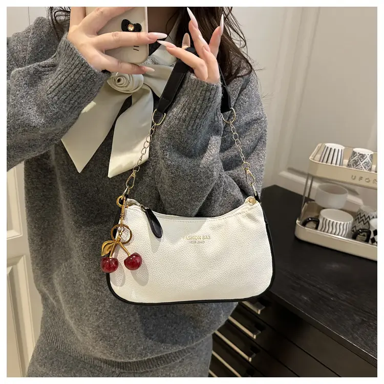 Fashionable trend solid color underarm bag, shoulder bag, one-shoulder bag, purse — chobi 15