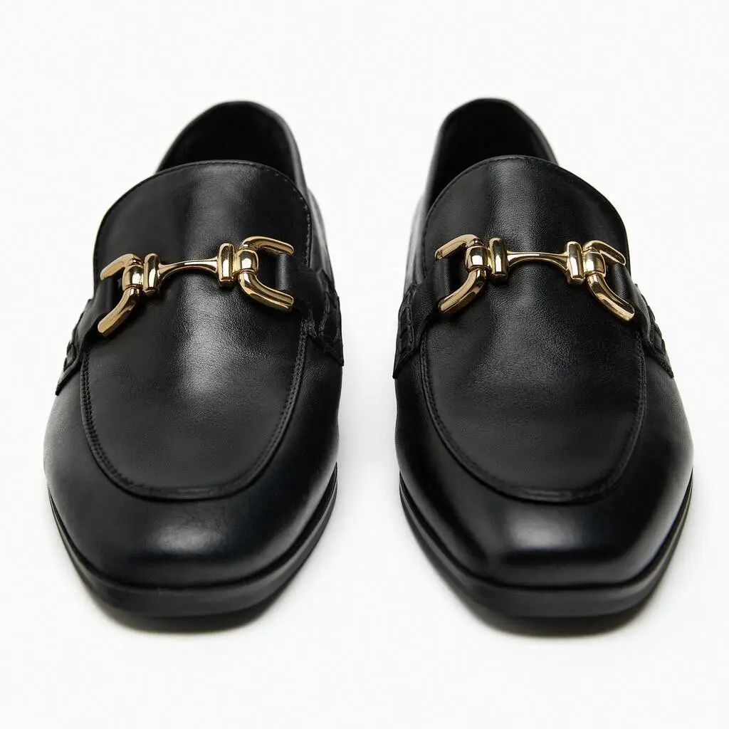 Zara, autumn brown shoes flat, casual loafers, autumn season 2026, round toe — chobi 8
