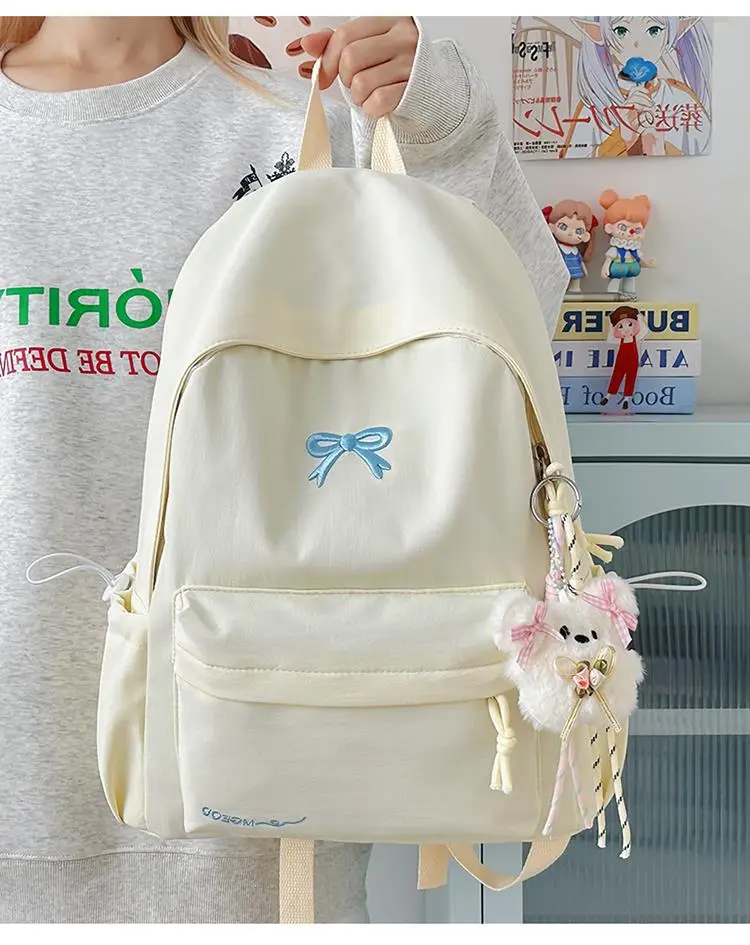 Backpack, Japanese universal capacious fresh shoulder bag, for secondary school — chobi 13