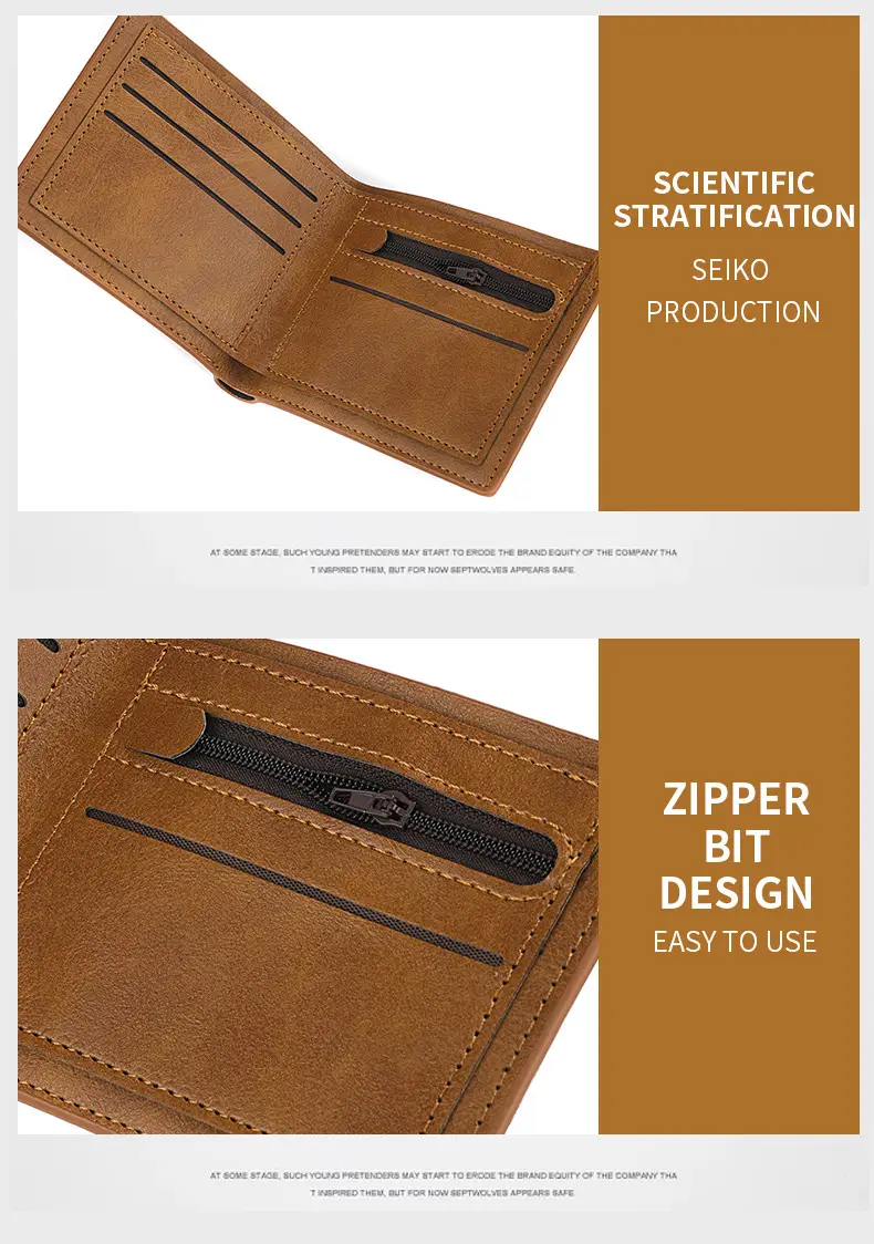 (Wholesale), men's short retro wallet for students, with your logo imprint, (Physicals) — chobi 25