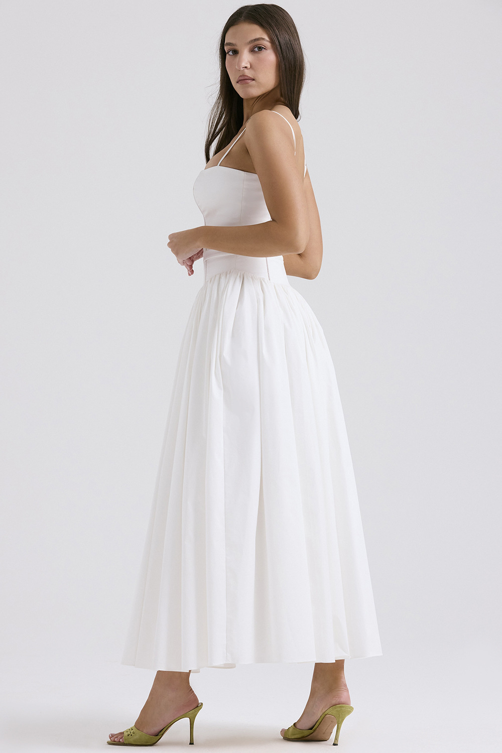 Elegant fashionable dress, skirt, high-quality style, french style, lifting effect, floral print — chobi 13