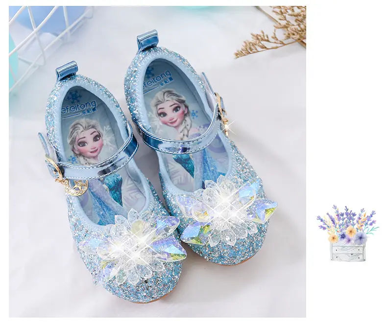 Fashionable demi-season children's shoes flat, princess style, soft sole — chobi 12