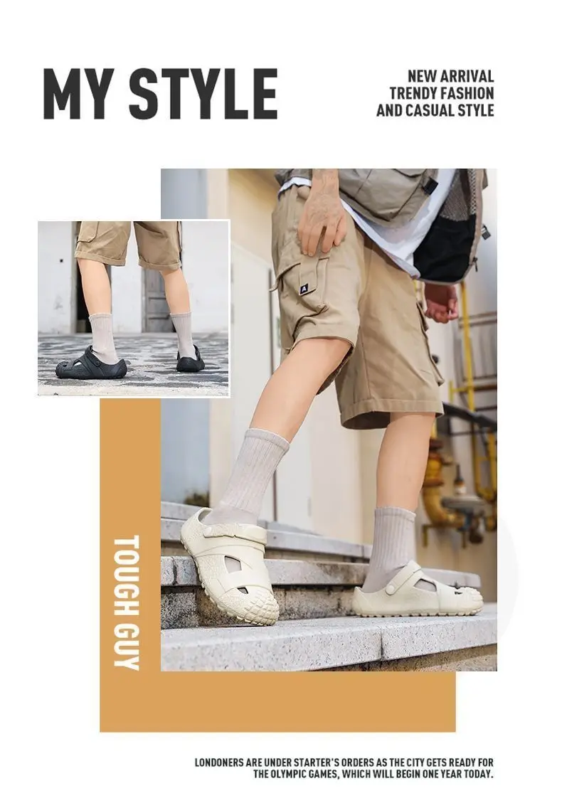 Sandals, non-slip slippers, beach sneakers, beach footwear, Collection Year 2026, suitable for outdoor wear, closed toe — chobi 2