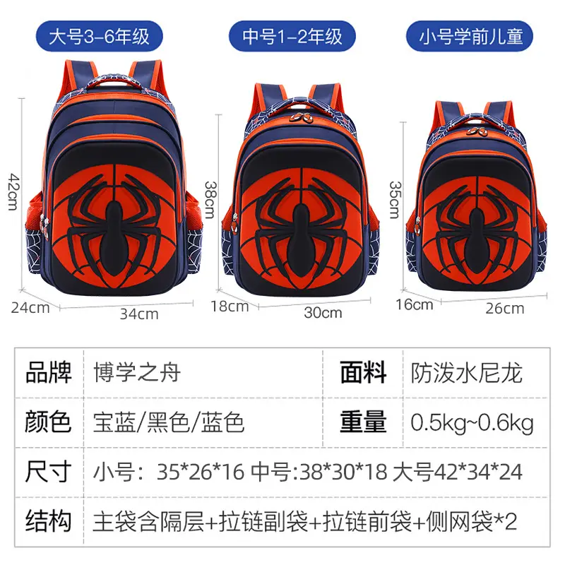 The new one is a generation of European and American cross -border elementary school students EVA schoolbags Spider -Man Waterproof Children's Male Ki — chobi 3