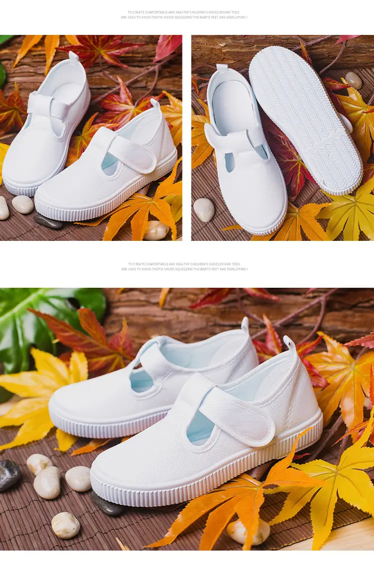 (Wholesale), children's espadrilles for early age, white white sneakers, cloth white shoes for students — chobi 21